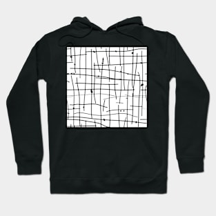 Messy Grid black and white Hoodie